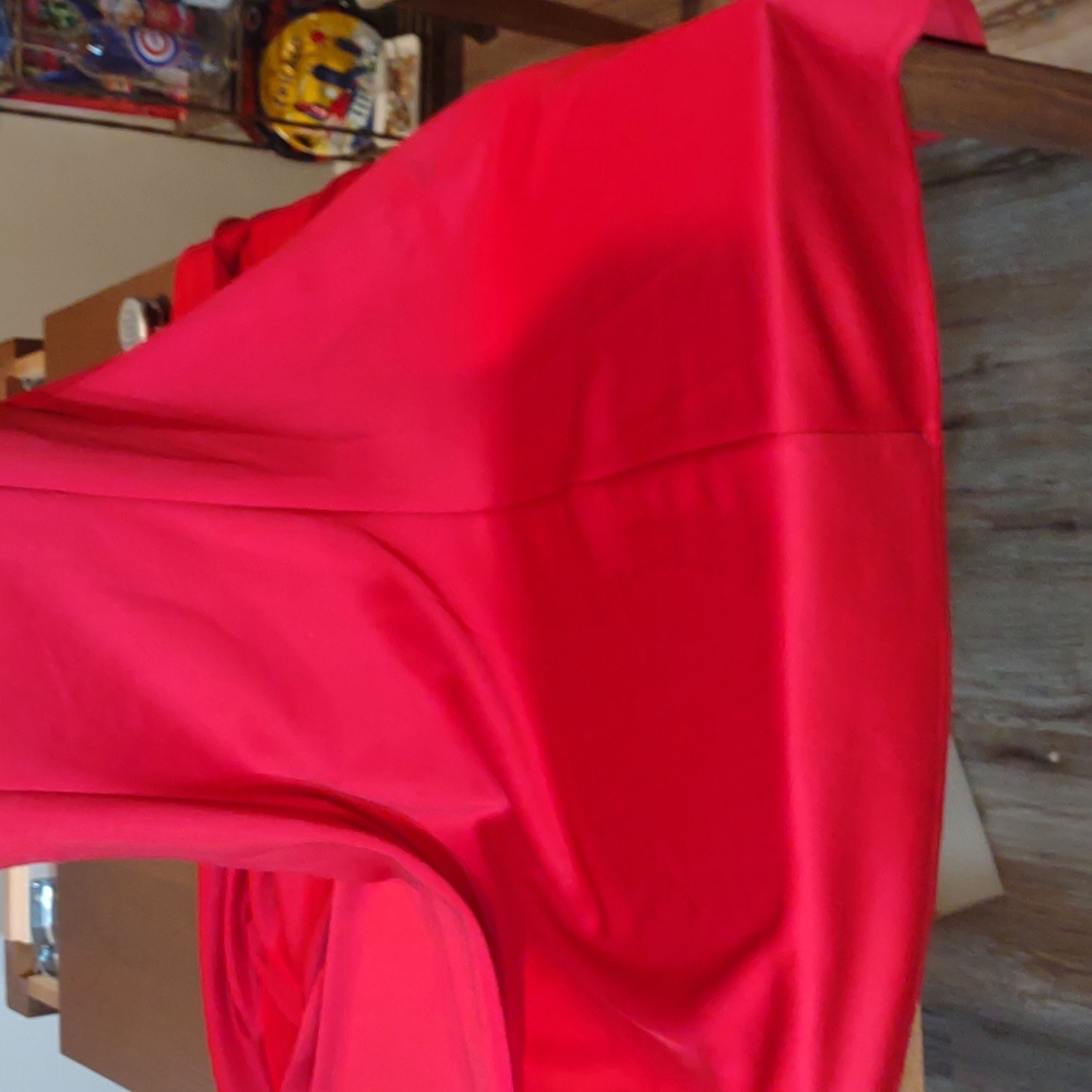 As U Wish Red Semi Sheer Maxi Dress Size  7 - Picture 5 of 10
